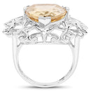 5.71 Carat Genuine Citrine .925 Sterling Silver Ring-6
