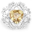 5.71 Carat Genuine Citrine .925 Sterling Silver Ring-8