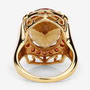 9.38 Carat Genuine Citrine and Orange Sapphire .925 Sterling Silver Ring-10