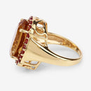 9.38 Carat Genuine Citrine and Orange Sapphire .925 Sterling Silver Ring-11