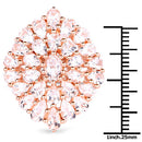 14K Rose Gold Plated 4.55 Carat Genuine Morganite .925 Sterling Silver Ring-7