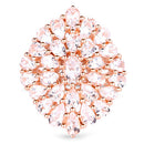 14K Rose Gold Plated 4.55 Carat Genuine Morganite .925 Sterling Silver Ring-8