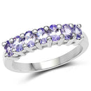 1.19 Carat Genuine Tanzanite .925 Sterling Silver Ring-5