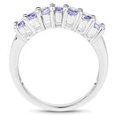 1.19 Carat Genuine Tanzanite .925 Sterling Silver Ring-6