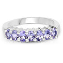 1.19 Carat Genuine Tanzanite .925 Sterling Silver Ring-8