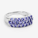 1.54 Carat Genuine Tanzanite .925 Sterling Silver Ring-10