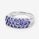 1.54 Carat Genuine Tanzanite .925 Sterling Silver Ring-12