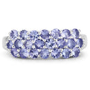1.54 Carat Genuine Tanzanite .925 Sterling Silver Ring-7