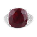 14.47 Carat Dyed Ruby and White Topaz .925 Sterling Silver Ring-7