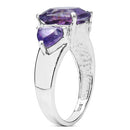 4.10 Carat Genuine Amethyst .925 Sterling Silver Ring-2