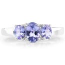 1.41 Carat Genuine Tanzanite .925 Sterling Silver Ring-6
