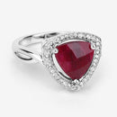 3.25 Carat Dyed Ruby and White Topaz .925 Sterling Silver Ring-9