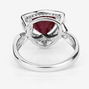 3.25 Carat Dyed Ruby and White Topaz .925 Sterling Silver Ring-10