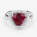 3.25 Carat Dyed Ruby and White Topaz .925 Sterling Silver Ring-12