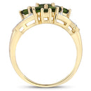 1.26 Carat Genuine Chrome Diopside .925 Sterling Silver Ring-5