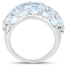 5.51 Carat Genuine Blue Topaz .925 Sterling Silver Ring-5