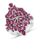 7.52 Carat Genuine Rhodolite .925 Sterling Silver Ring-5