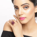 7.52 Carat Genuine Rhodolite .925 Sterling Silver Ring-15
