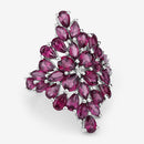 7.52 Carat Genuine Rhodolite .925 Sterling Silver Ring-9