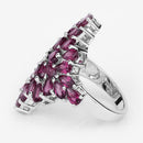 7.52 Carat Genuine Rhodolite .925 Sterling Silver Ring-11