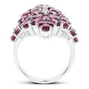 7.52 Carat Genuine Rhodolite .925 Sterling Silver Ring-6