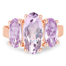 5.44 Carat Genuine Pink Amethyst .925 Sterling Silver Ring-3