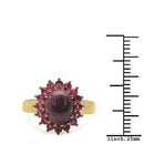 14K Yellow Gold Plated 5.07 Carat Genuine Ruby .925 Sterling Silver Ring-6