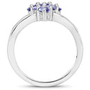1.71 Carat Genuine Tanzanite and White Topaz .925 Sterling Silver Ring-5