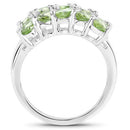 3.45 Carat Genuine Peridot .925 Sterling Silver Ring-2