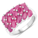 4.05 Carat Genuine Ruby .925 Sterling Silver Ring-2