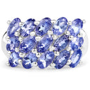 3.75 Carat Genuine Tanzanite .925 Sterling Silver Ring-7