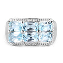 3.60 Carat Genuine Blue Topaz .925 Sterling Silver Ring-6