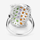 4.18 Carat Genuine Multi Stones .925 Sterling Silver Ring-10