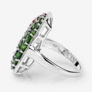 4.18 Carat Genuine Multi Stones .925 Sterling Silver Ring-11