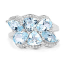 4.34 Carat Genuine Blue Topaz .925 Sterling Silver Ring-6