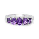 1.43 Carat Genuine Amethyst .925 Sterling Silver Ring-6