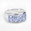 1.90 Carat Genuine Tanzanite .925 Sterling Silver Ring-9