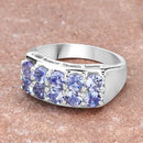 1.90 Carat Genuine Tanzanite .925 Sterling Silver Ring-13