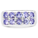 1.90 Carat Genuine Tanzanite .925 Sterling Silver Ring-7
