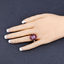 5.65 Carat Genuine Amethyst and Rhodolite .925 Sterling Silver Ring-9