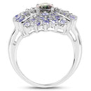2.86 Carat Genuine Mystic Topaz and Tanzanite .925 Sterling Silver Ring-6