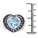 4.17 Carat Genuine Blue Topaz & Tanzanite .925 Sterling Silver Ring-4