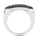 0.99 Carat Genuine Blue Sapphire .925 Sterling Silver Ring-5