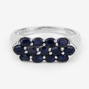 2.60 Carat Genuine Blue Sapphire .925 Sterling Silver Ring-8