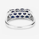 2.60 Carat Genuine Blue Sapphire .925 Sterling Silver Ring-10