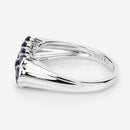 2.60 Carat Genuine Blue Sapphire .925 Sterling Silver Ring-11