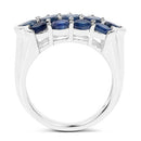 2.60 Carat Genuine Blue Sapphire .925 Sterling Silver Ring-6