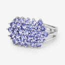 2.03 Carat Genuine Tanzanite .925 Sterling Silver Ring-10