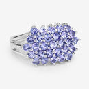 2.03 Carat Genuine Tanzanite .925 Sterling Silver Ring-11