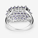 2.03 Carat Genuine Tanzanite .925 Sterling Silver Ring-12